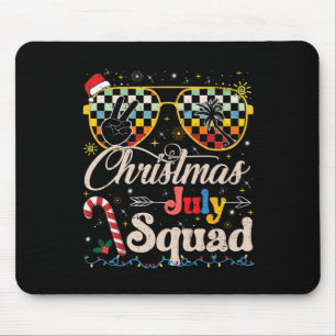Christmas In July Squad Sungles Summer Beach Funny Mouse Pad