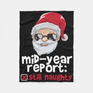 Christmas In July Still Naughty Funny Fleece Blanket
