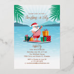Christmas in July Summer BBQ Beach Party Rose Gold<br><div class="desc">Cool,  fun,  bright Christmas in July summer party invitation for friends and family to celebrate your mid year summer family parties or delayed Christmas. Customise this card by clicking on the "Personalise" button above to change the placeholder text</div>