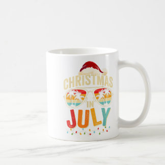 Christmas In July Summer Beach Hawaii Santa Claus Coffee Mug