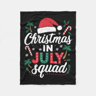 Christmas In July Summer Beach Hawaii Santa Claus  Fleece Blanket
