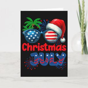 Christmas In July Summer Beach Hawaii Santa Usa Fl Card