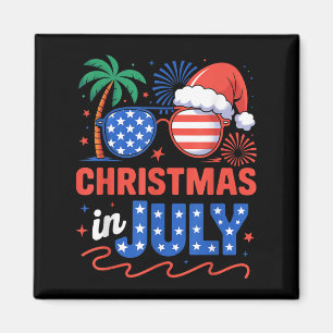 Christmas In July Summer Beach Hawaii Santa Usa Fl Magnet