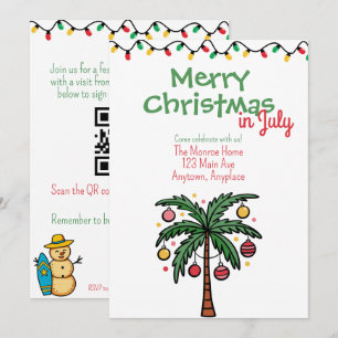 Christmas in July Summer Christmas Party Invitation