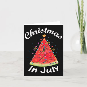 Christmas In July Summer Design Melon Christmas Tr Card