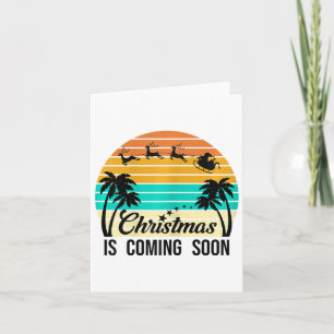 Christmas In July Summer Funny Santa Design On The Card