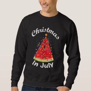 Christmas In July Summer Melon Christmas Tree Summ Sweatshirt
