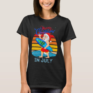 Christmas in July Summer Vacation July Xmas Beach T-Shirt