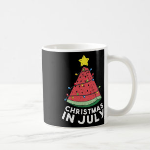 Christmas In July Summer Watermelon Xmas Tree Men Coffee Mug