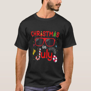 Christmas In July Sunglasses Summer Beach Vacatio T-Shirt