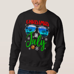 Christmas In July Sunglasses Summer Beach Xmas San Sweatshirt