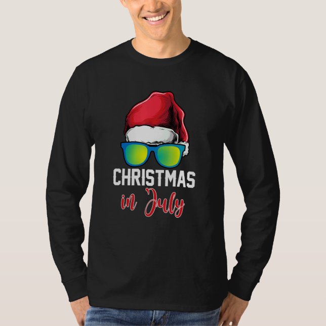 Christmas In July Sunglasses T-Shirt (Front)