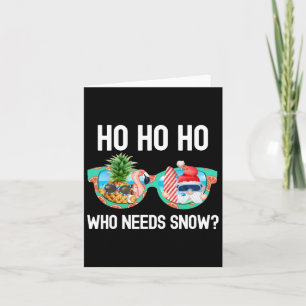 Christmas In July Surfing Funny Santa Summer Beach Card