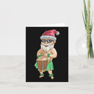 Christmas In July T Shirt Funny Santa Hawaiian Sum Card