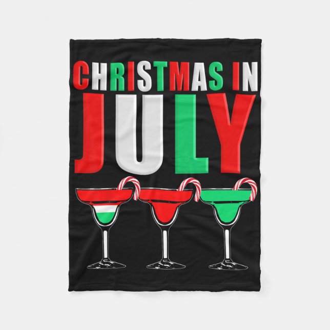 Christmas In July Tail Mixed Drinks Drinking  Fleece Blanket (Front)