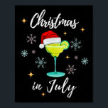 Christmas In July Tail Santa Hat Summer Women Men  Poster<br><div class="desc">Christmas In July Tail Santa Hat Summer Women Men V-neck</div>