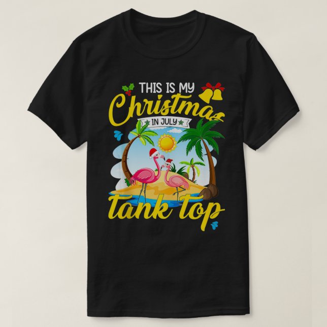 Christmas In July Tank Top Funny Beach Summer Chri (Design Front)
