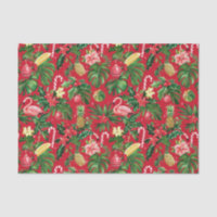 Christmas in July Tropical Pattern