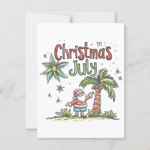 Christmas in July: Tropical Santa & Summer Holiday Postcard