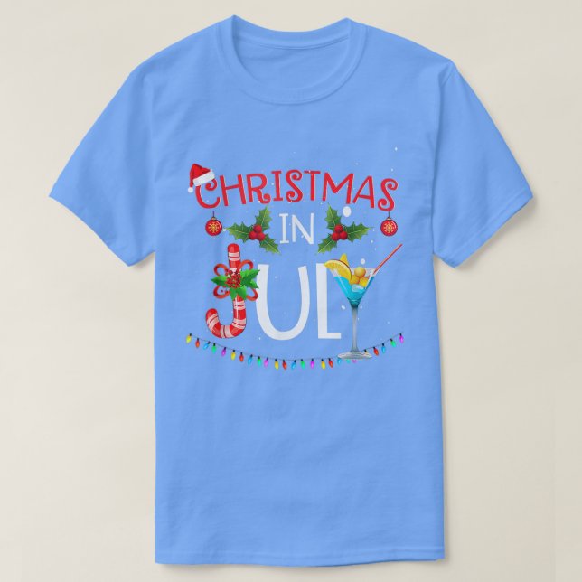 Christmas In July TSummer Beach Vacation  T-Shirt (Design Front)