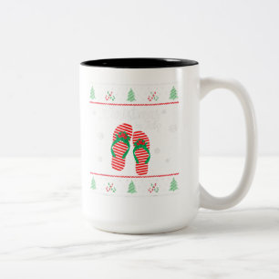 Christmas In July Ugly Christmas Summer Two-Tone Coffee Mug