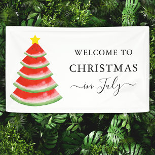 Christmas in July Watermelon Banner