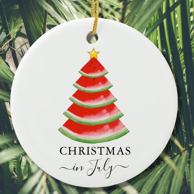 Christmas in July Watermelon Ceramic Tree Decoration (Creator Uploaded)