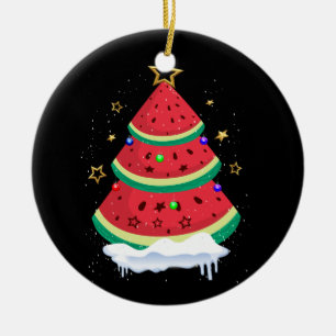 Christmas In July Watermelon Christmas Tre Summer  Ceramic Tree Decoration