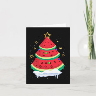 Christmas In July Watermelon Christmas Tree Summer Card