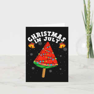Christmas In July Watermelon Ice Cream Summer  Card