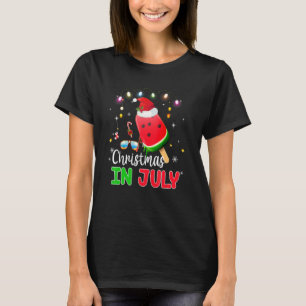Christmas In July Watermelon Ice Pops Fun Christma T-Shirt