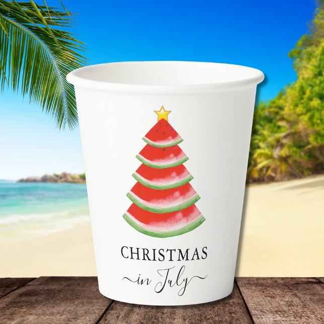 Christmas in July Watermelon Paper Cups (Creator Uploaded)