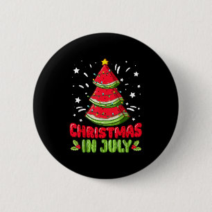 Christmas In July Watermelon Summer Tropical Fruit 6 Cm Round Badge