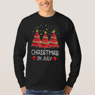 Christmas In July Watermelon Summer Vacation Beach T-Shirt