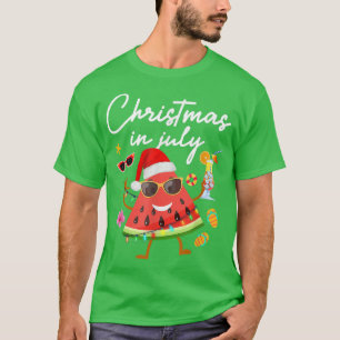 Christmas in July Watermelon Summer Vacation Match T-Shirt