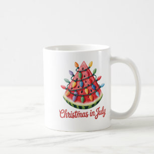 Christmas In July Watermelon Tree Beach Summer Haw Coffee Mug