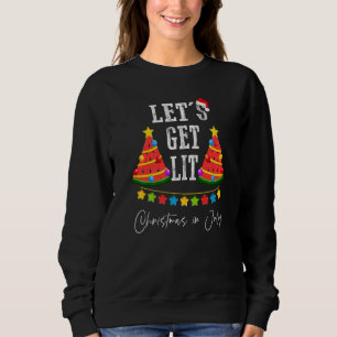 Christmas In July Watermelon Tree Summer Let's Ge Sweatshirt