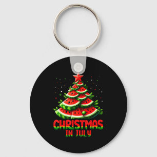 Christmas In July Watermelon Tree Summer Mens Wome Key Ring
