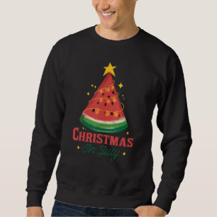Christmas In July Watermelon Tropical Summer Cute Sweatshirt