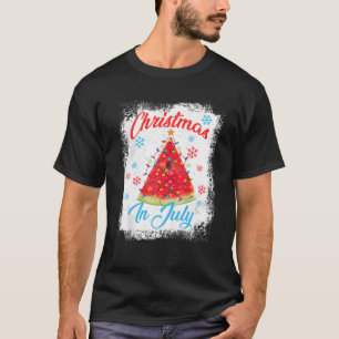 Christmas In July Watermelon Xmas Tree Matching Fa T-Shirt