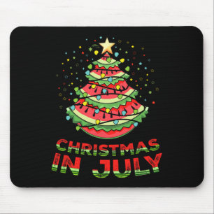 Christmas In July Watermelon Xmas Tree Summer1  Mouse Pad