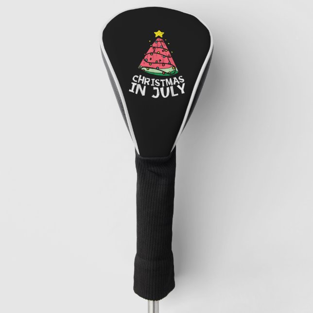 Christmas In July Watermelon Xmas Tree Summer Golf Head Cover (Front)