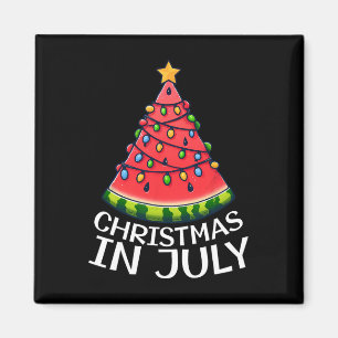 Christmas In July Watermelon Xmas Tree Summer Men  Magnet