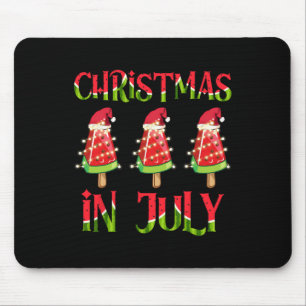 Christmas In July Watermelon Xmas Tree Summer Men Mouse Pad