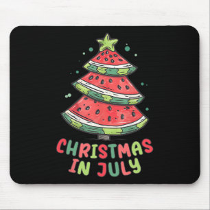 Christmas In July Watermelon Xmas Tree Summer Men  Mouse Pad