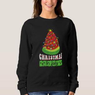 Christmas In July Watermelon Xmas Tree Summer Men  Sweatshirt