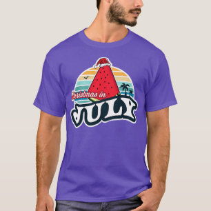 Christmas In July Watermelon Xmas Tree Summer T-Shirt