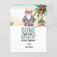 Christmas in July with SANTA CLAUS on the beach 