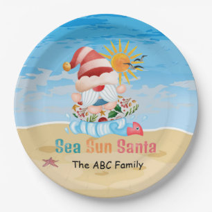 Christmas in July with SANTA CLAUS   Paper Plate