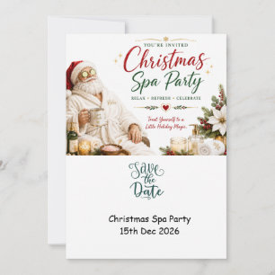 Christmas in July with SANTA CLAUS Save the date Invitation